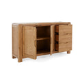 Buy Bergen Contemporary Oak 3-Drawer Large Sideboard Fully Assembled
