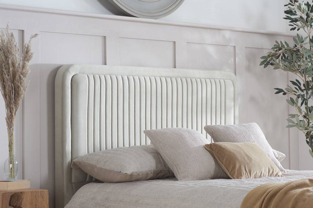 Buy Blythe Warm Stone Bed Online  Linen Bed - Blythe Living