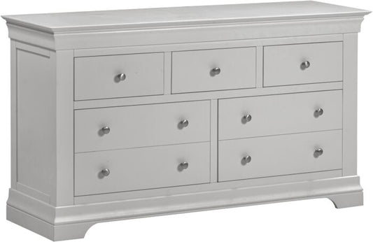Buy Bordeaux 3+2 Drawer Chest Pebble Grey wide bedroom storage UK
