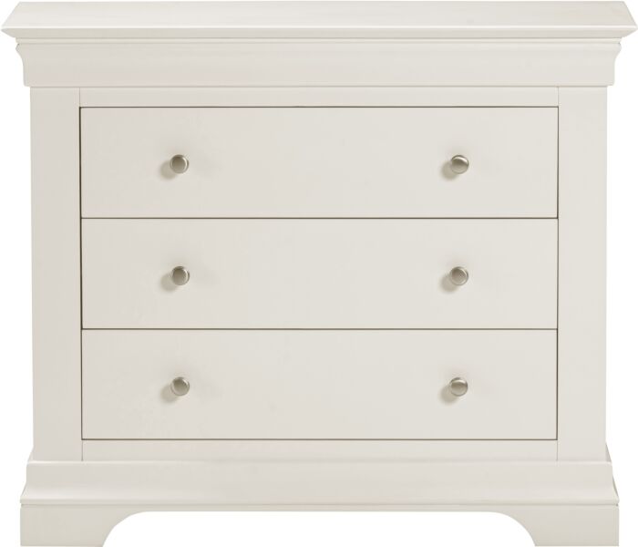 Buy Bordeaux 3 Drawer Chest Ivory elegant bedroom storage UK
