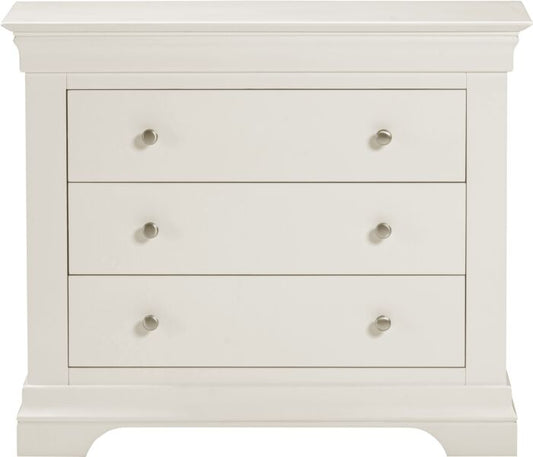 Buy Bordeaux 3 Drawer Chest Ivory elegant bedroom storage UK
