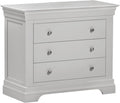 Buy Bordeaux 3 Drawer Chest Pebble Grey elegant bedroom storage UK
