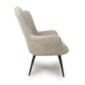 Buy Bordeaux Textured Chenille Effect Mink Armchair Online