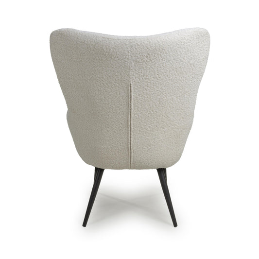 Buy Bordeaux Textured Chenille Effect White Armchair Online