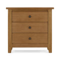 Buy British Burford Oak 3 Drawer Chest solid oak bedroom furniture UK
