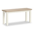 Buy British Modern Country 95cm Dining Bench Coconut White free UK delivery
