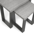 Buy Brooklyn Grey Oak and Metal Nest of 2 Tables Online