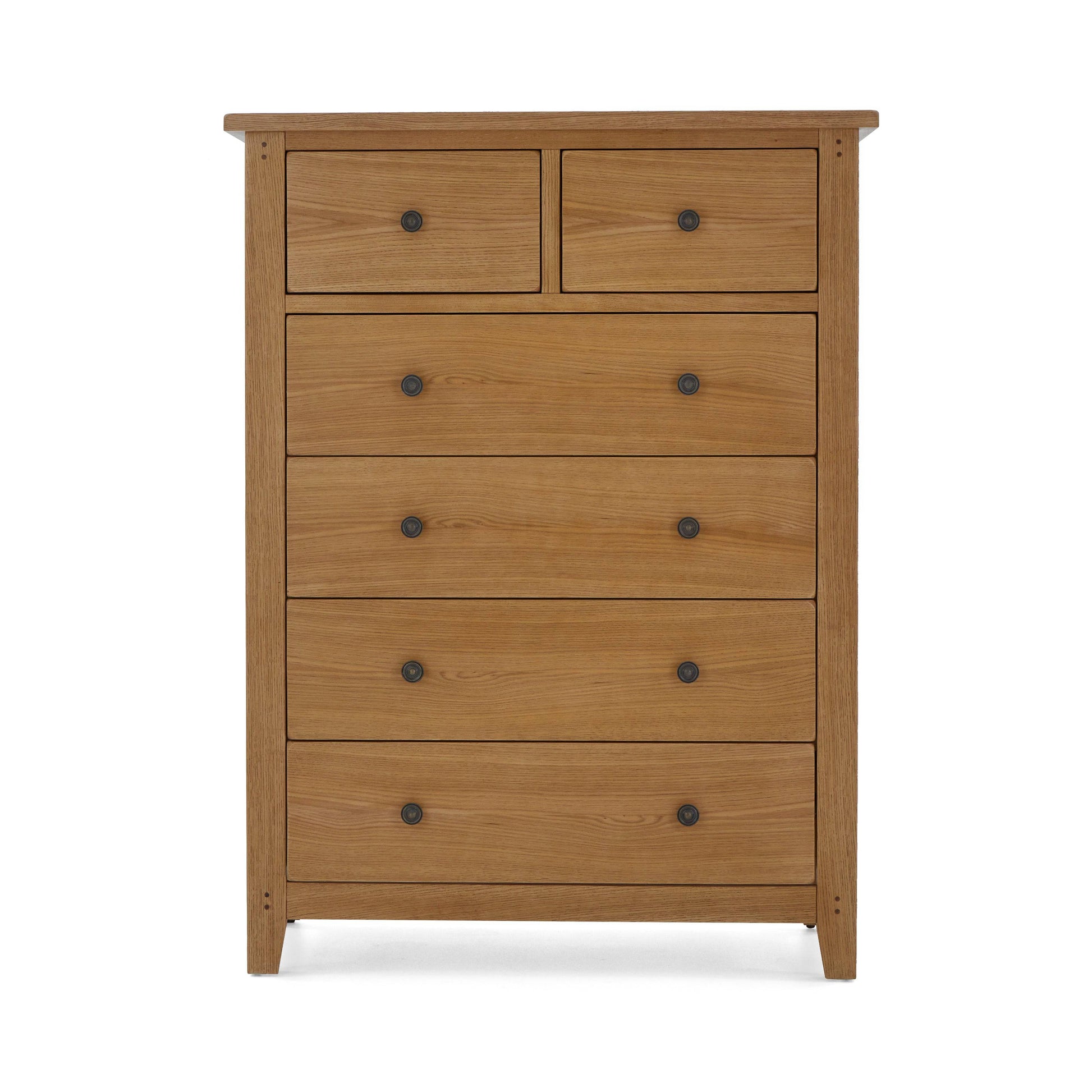 Buy Burford Oak 2 Over 4 Drawer Chest whitewash bedroom UK
