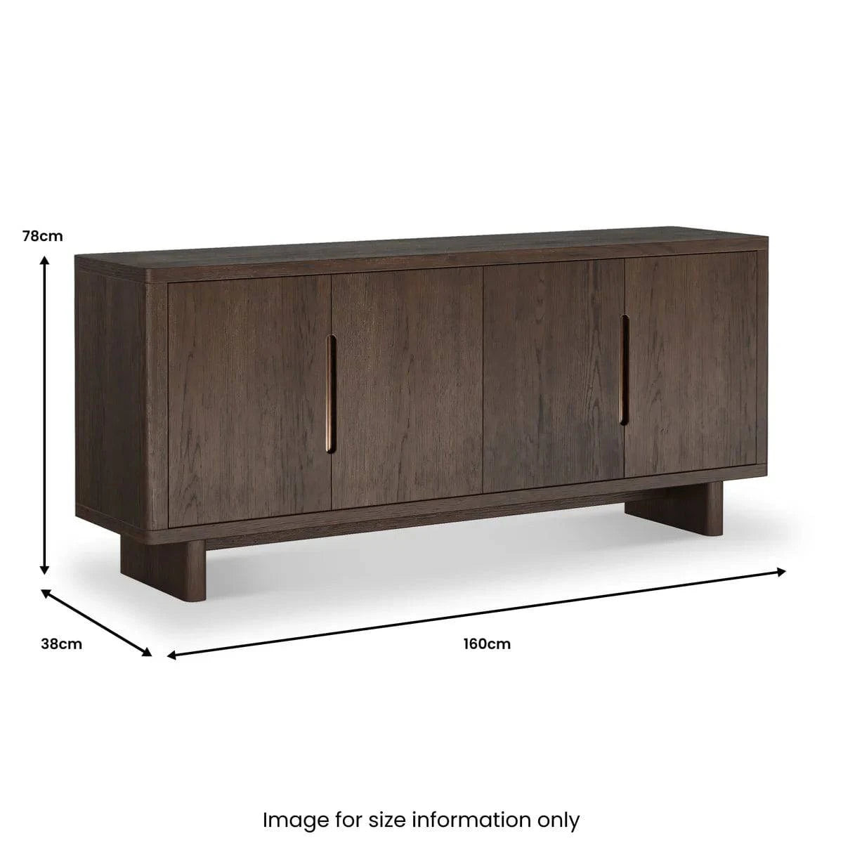 Buy California Solid Oak 4-Door Buffet Sideboard for Dining Rooms