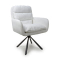 Buy Cassidy Corduroy White Swivel Chair for living rooms