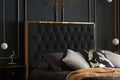 Buy Chelsea Fabric Bed Black Modern Bed - Blythe Living