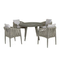 Buy Cool Linen rope weave 4 seat  dining furniture online UK