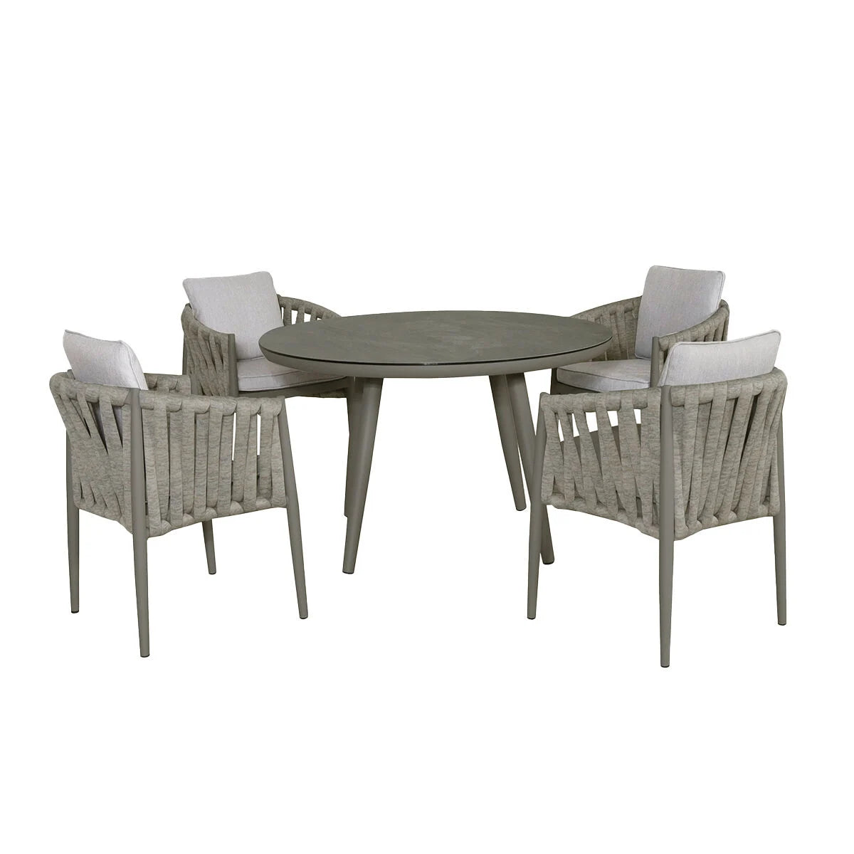 Buy Cool Linen rope weave 4 seat  dining furniture online UK