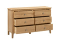 Buy Cotswold 6 Drawer Wide Chest in solid oak online UK

