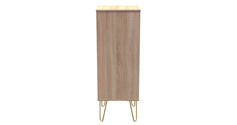 Buy Cube 5 Drawer Bedside Cabinet Bardolino Oak UK made free delivery
