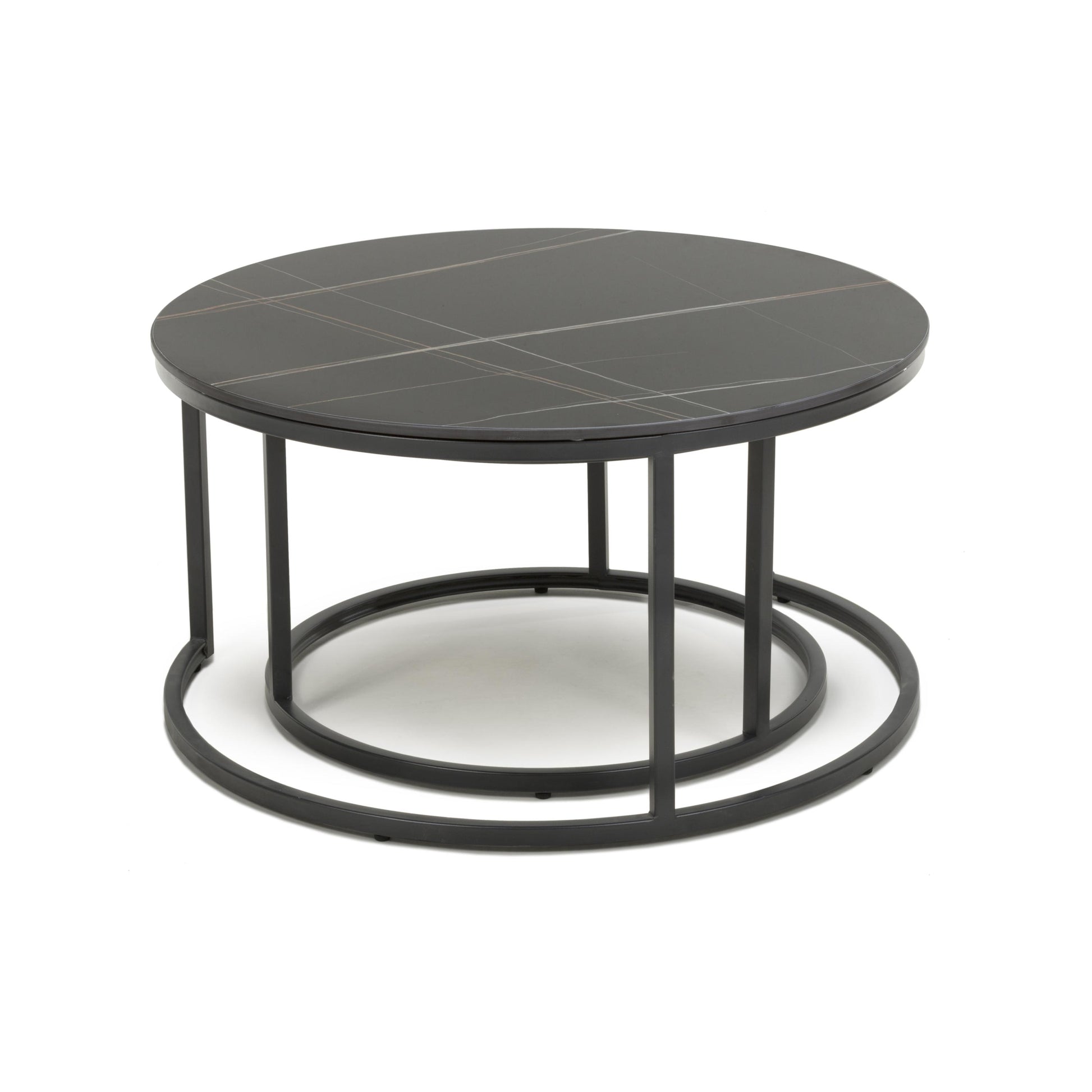 Buy Delta All-Black Nesting Coffee Tables with Fast Delivery