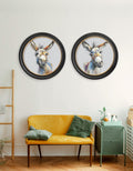 Buy Donkey Jack and Jennet Cosy Sketch Oxford round framed print UK