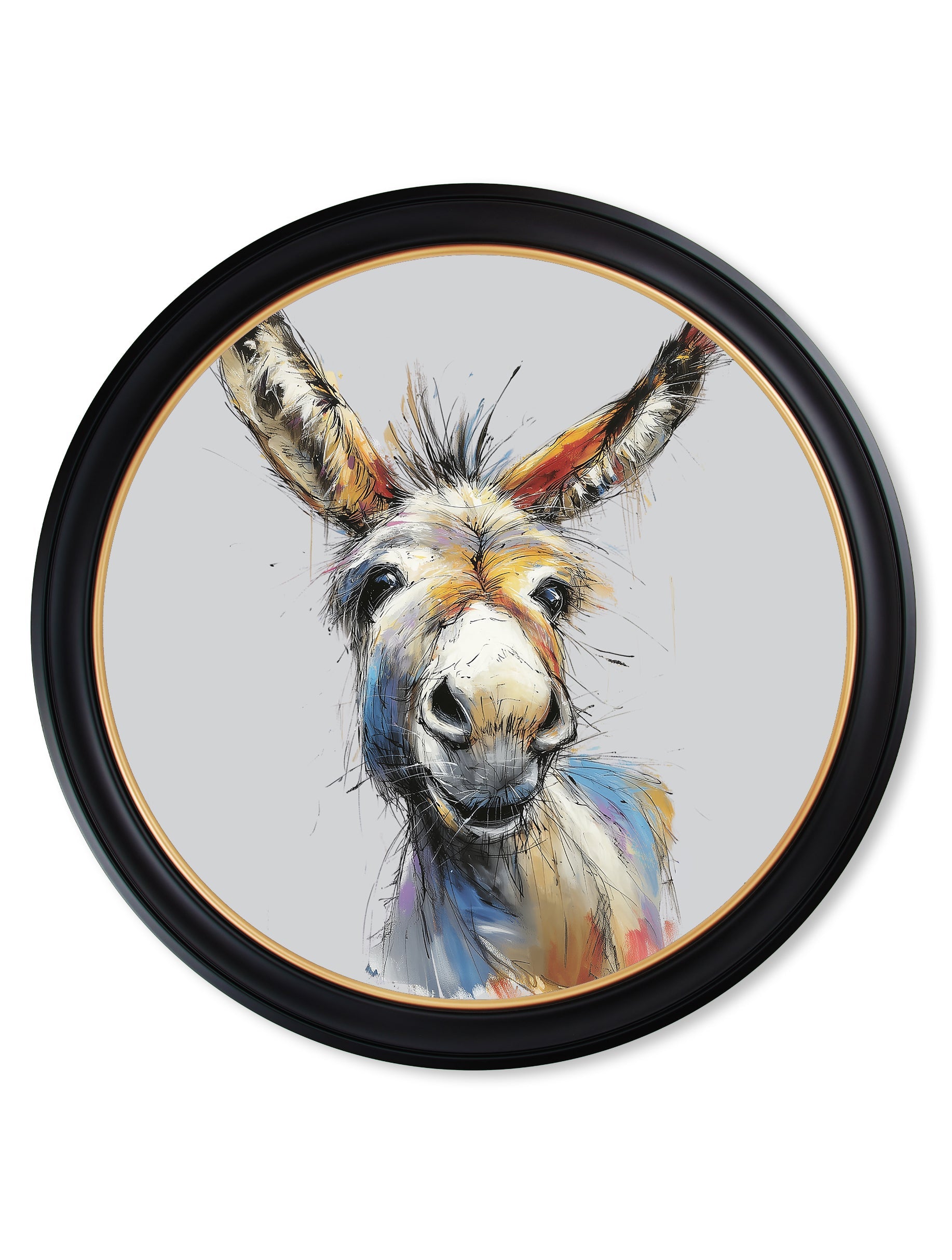 Buy Donkey Jack and Jennet Cosy Sketch with Oxford Round frame