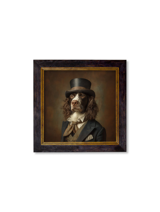 Buy Duke Springly Gentleman Springer Spaniel square framed print UK