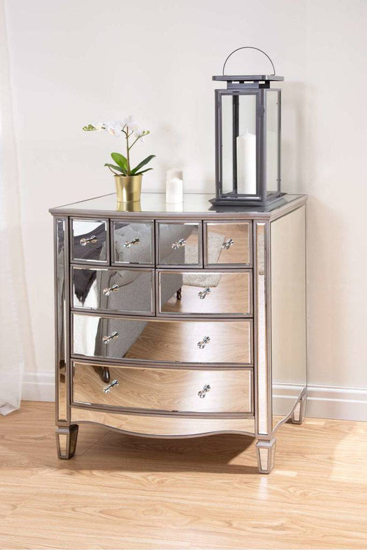 Buy Elysee Merchant Chest with mirrored finish online UK
