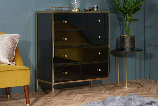 Buy Fenwick 4 Drawer Chest with gold frame online UK
