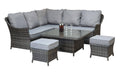 Buy Francesca Corner Dining Set | Grey Rattan Hi/Lo Table