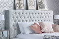 Buy Grande Fabric Bed Steel Crushed Velvet - Blythe Living