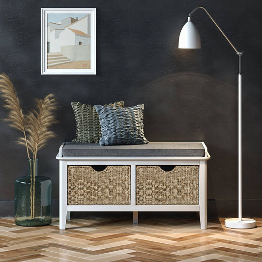 Buy Hampstead White Storage Bench Online