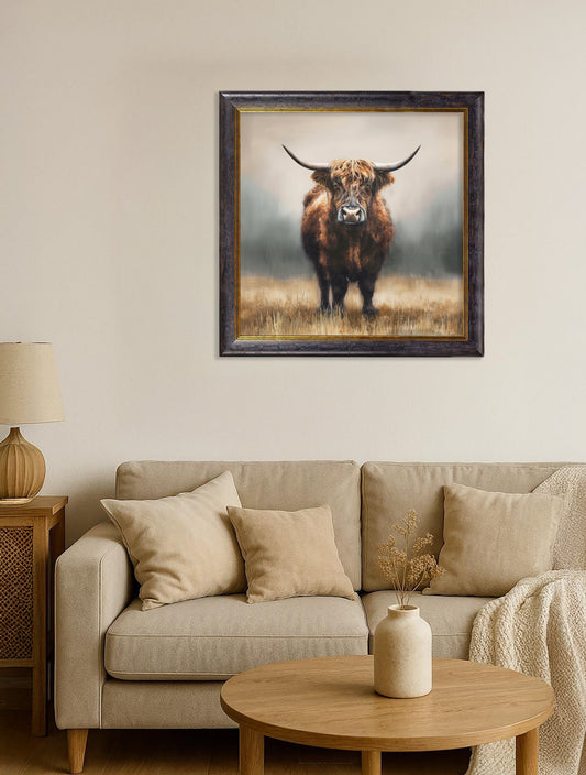 Buy Highland Cow Oxford Square Frame framed wall art UK
