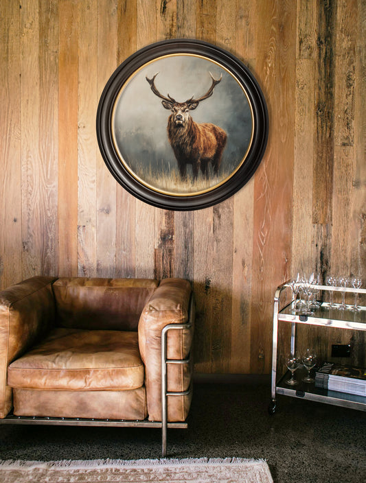 Buy Highland Stag Oxford Round Frame framed wall art UK
