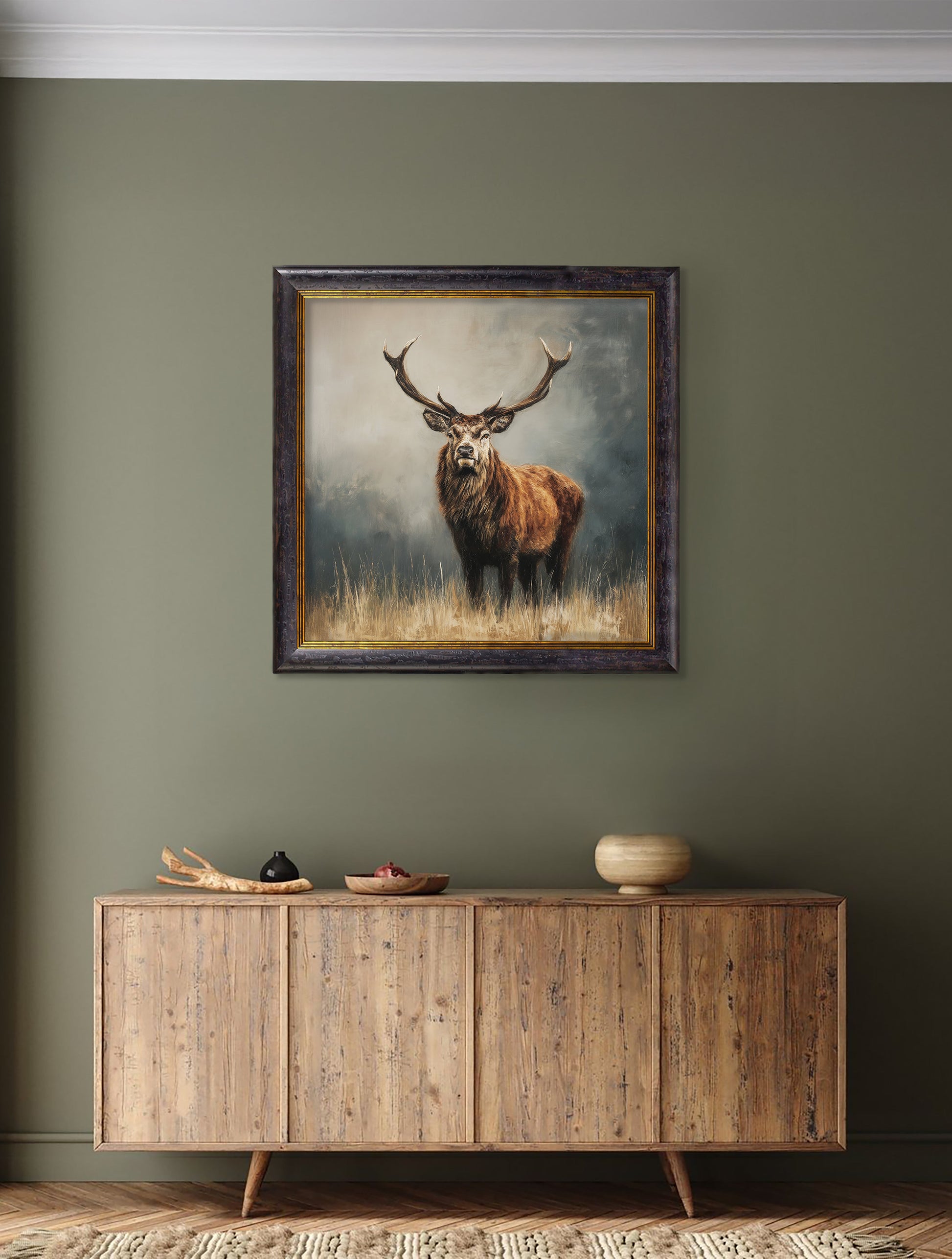 Buy Highland Stag Oxford Square Frame framed wall art UK
