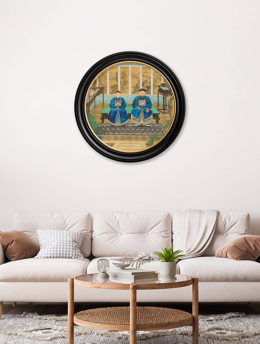 Buy Imperial Censor and His Wife Round framed print UK
