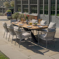 Buy Jakarta teak oval dining table with chairs
