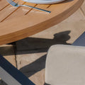 Buy Jakarta teak table with outdoor fabric ambition oatmeal chairs
