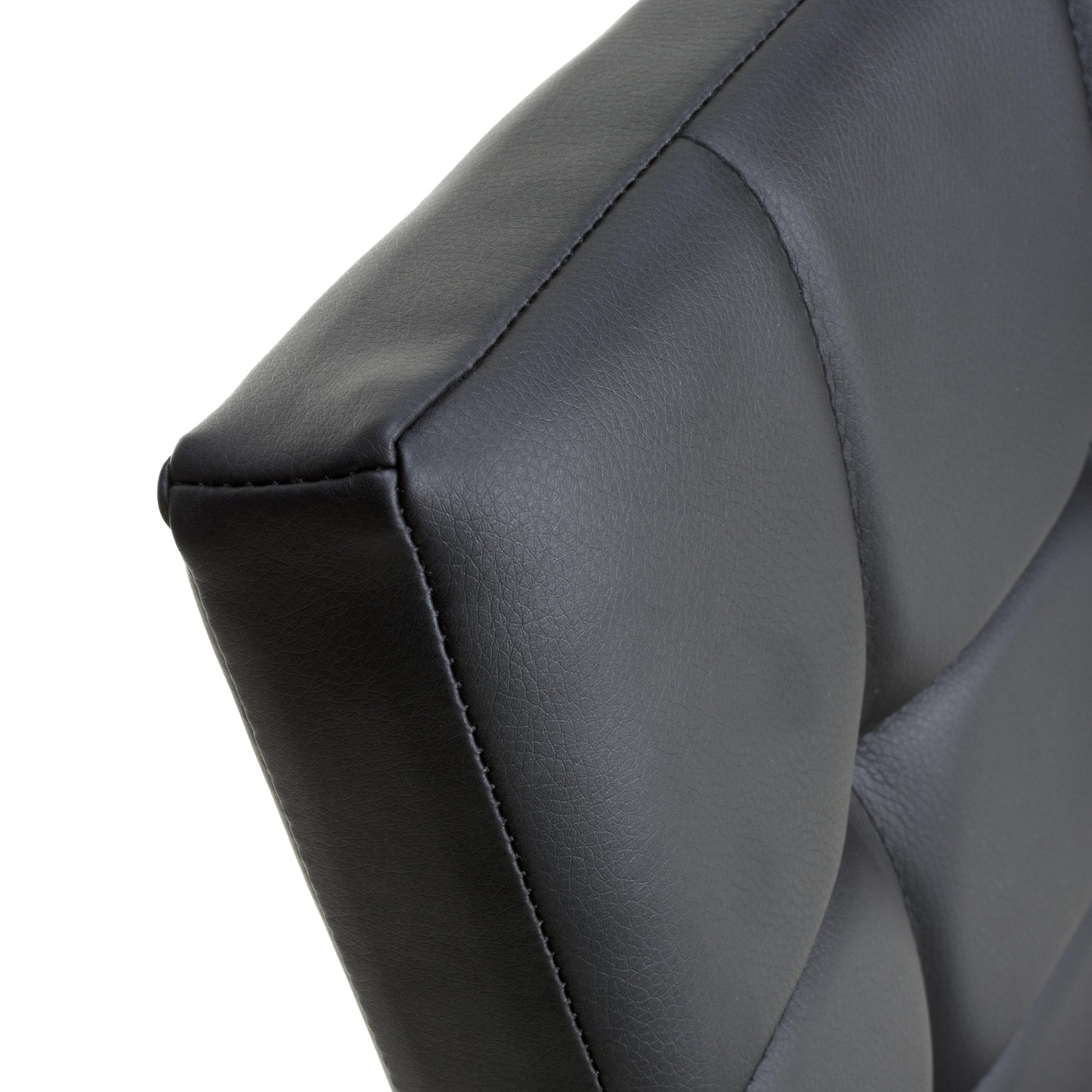 Buy Jenner Leather Effect Black Chrome Dining Chair for kitchen seating