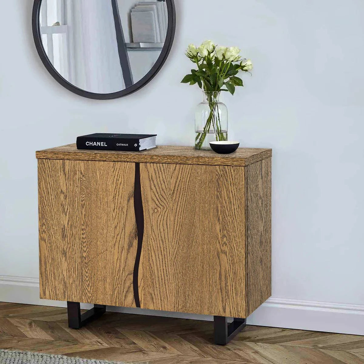 Buy Jersey 90cm Small Oak Sideboard Fully Assembled for Modern Living Rooms