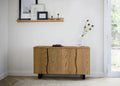 Buy Jersey Oak 130cm Industrial Sideboard featuring 4 Door Storage
