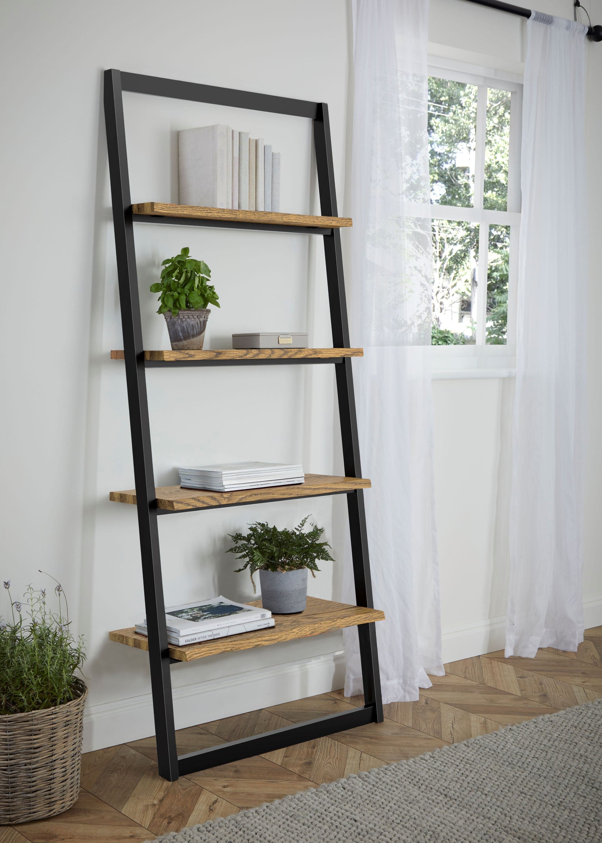 Buy Jersey Oak Ladder Bookcase and Industrial Shelving Online
