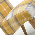 Buy Karta Scroll Back Check Yellow Dining Chair online UK