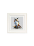 Buy Little Fox Cosy Sketch Cream Hurstwood square framed print UK