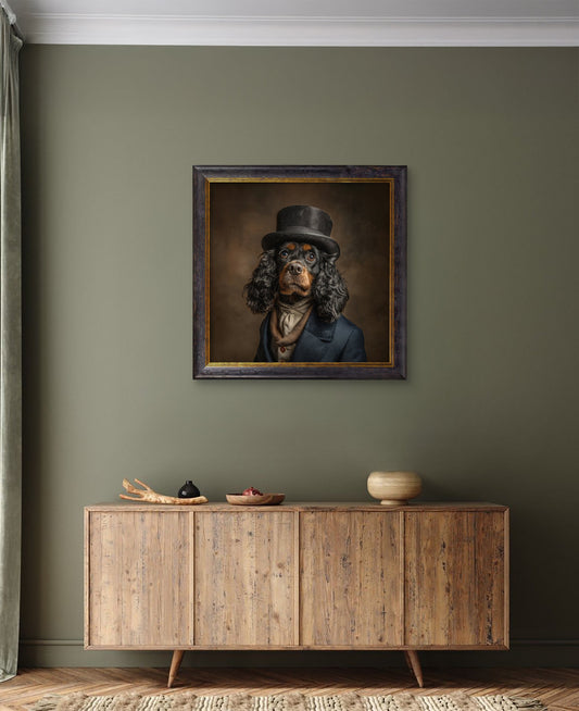 Buy Lord Longears Gentleman Cocker Spaniel square framed print UK