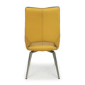 Buy Mako Swivel Leather Effect Yellow Dining Chair online UK