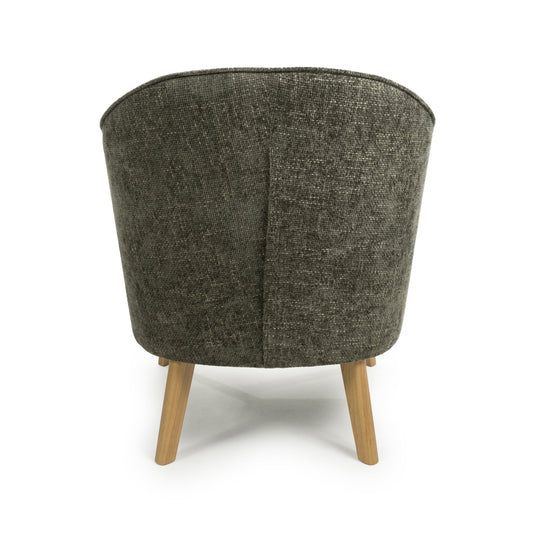 Buy Mallory Flax Effect Green Armchair Online