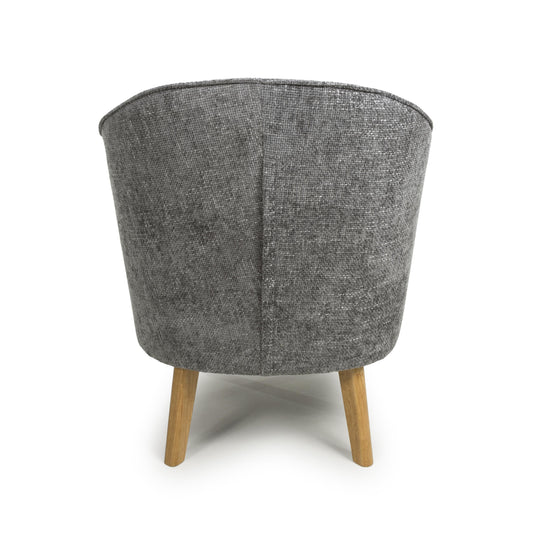 Buy Mallory Flax Effect Grey Armchair Online