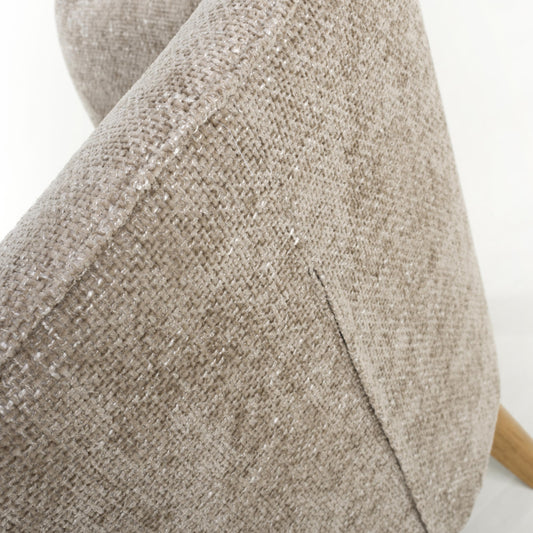 Buy Mallory Flax Effect Natural Armchair Online