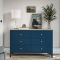 Buy Marlow Navy 6 Drawer Chest mid-century modern UK
