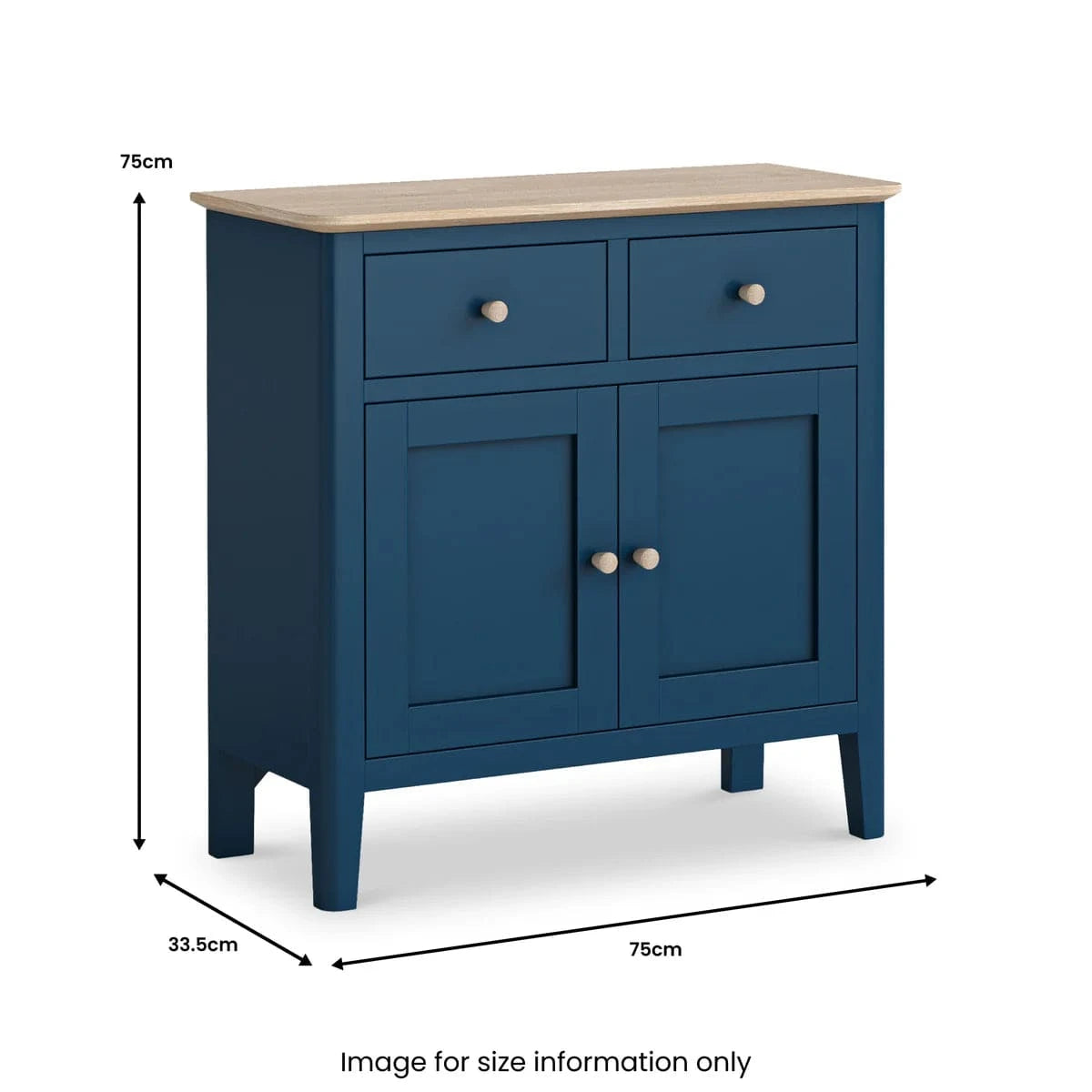 Buy Marlow Navy Blue 2-Door Mini Sideboard for Small Spaces