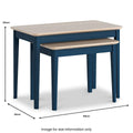 Buy Marlow Navy and Oak Nest of 2 Tables Online - Blythe Living