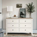 Buy Marlow White 6 Drawer Chest coconut white bedroom furniture UK
