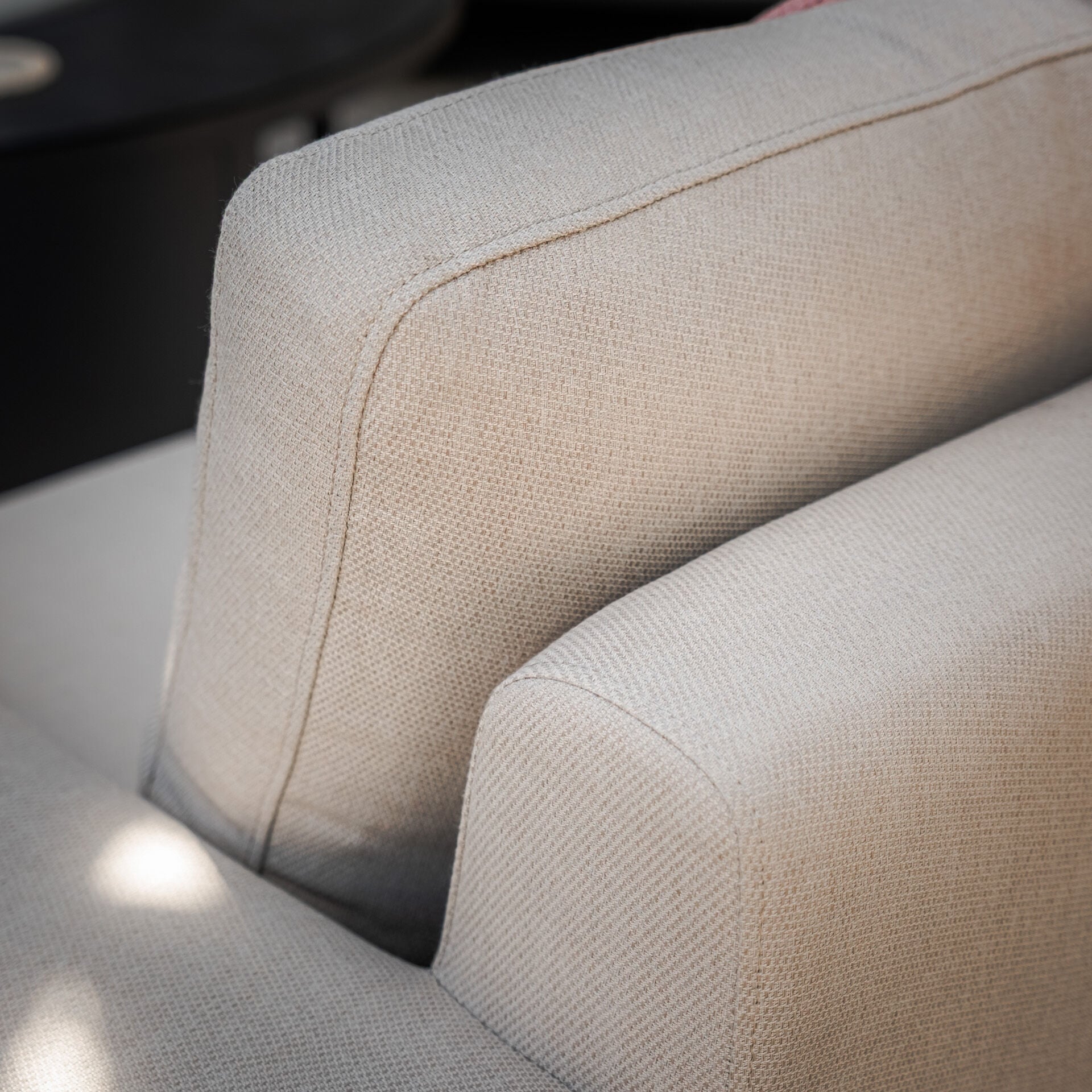 Buy Maze Ethos Grande Corner Sofa Set & Coffee Table Oatmeal by Blythe Living